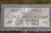 Bertha Howell, wife of George Arthur Camp.